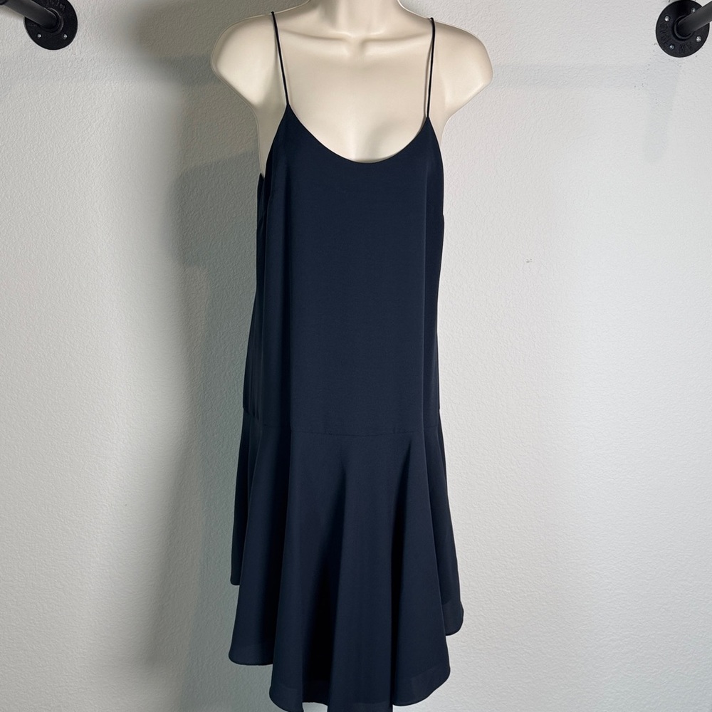 Tibi Blue Spagetti Strap Midi Dress
